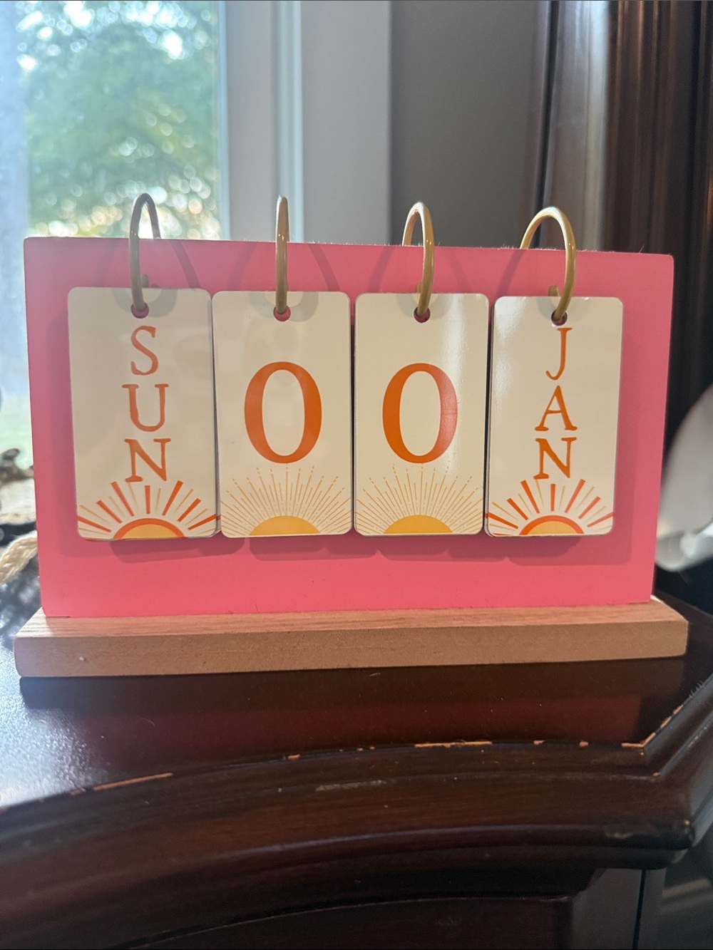 Wooden Calendar Decor